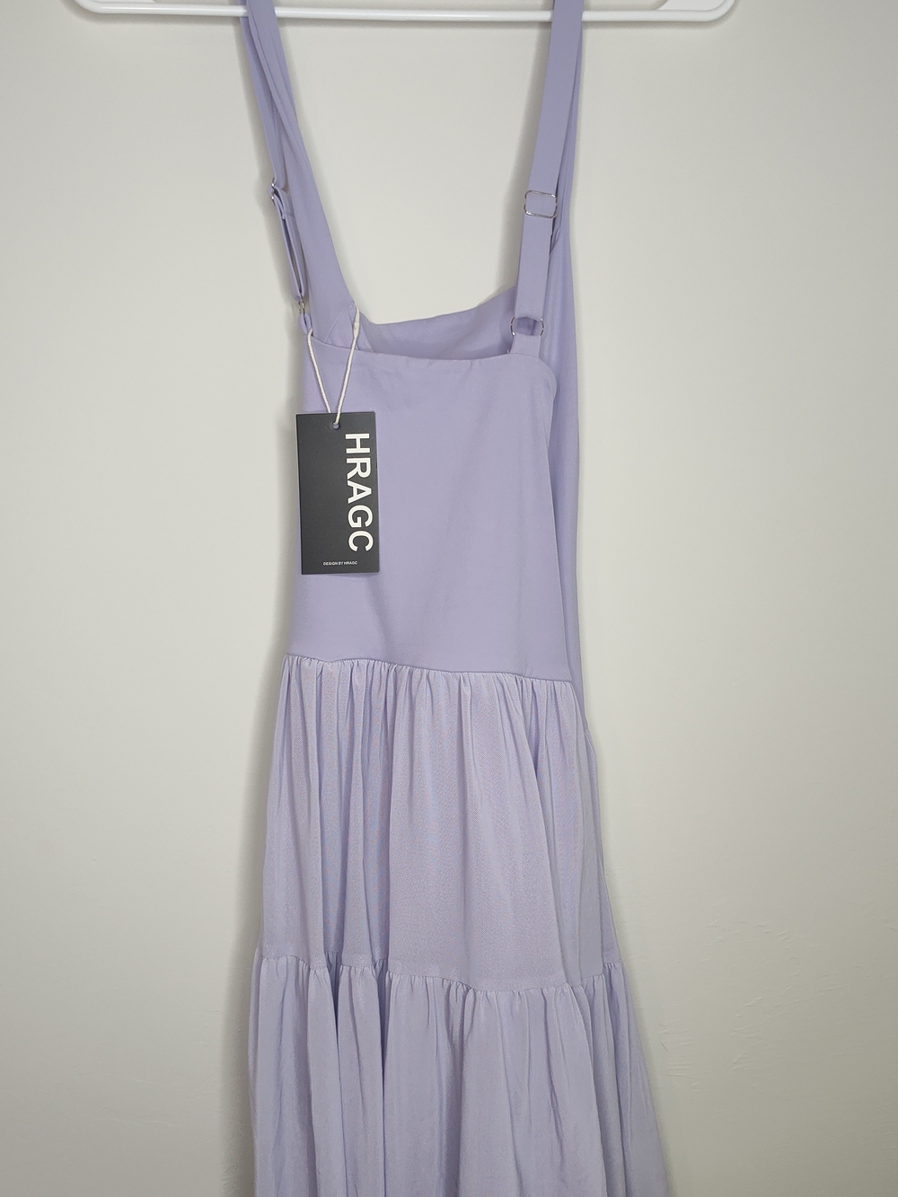 Lavender Maxi Tiered Dress with Adjustable Straps